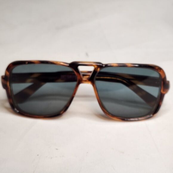 Vintage Style Eyes Gray Glass Lens Brown Tortoise Sunglasses Frames Japan Square - Picture 8 of 16